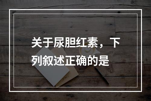 关于尿胆红素，下列叙述正确的是