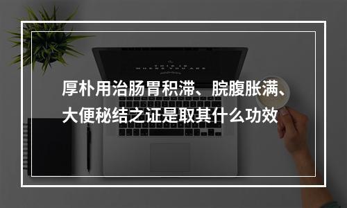 厚朴用治肠胃积滞、脘腹胀满、大便秘结之证是取其什么功效