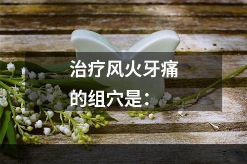 治疗风火牙痛的组穴是：