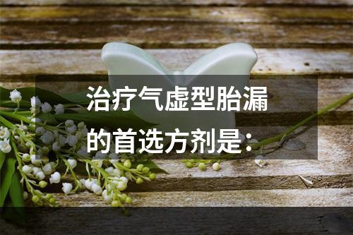 治疗气虚型胎漏的首选方剂是：