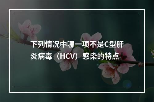 下列情况中哪一项不是C型肝炎病毒（HCV）感染的特点