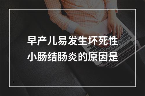 早产儿易发生坏死性小肠结肠炎的原因是