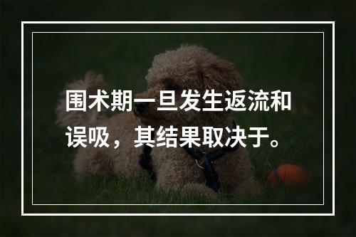 围术期一旦发生返流和误吸，其结果取决于。