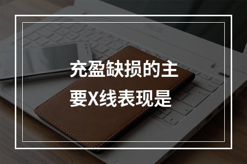 充盈缺损的主要X线表现是