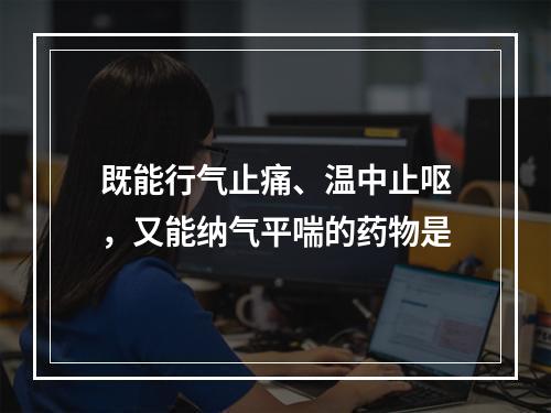 既能行气止痛、温中止呕，又能纳气平喘的药物是