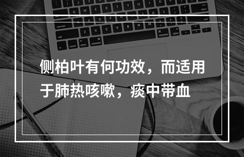 侧柏叶有何功效，而适用于肺热咳嗽，痰中带血