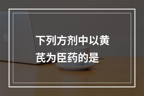 下列方剂中以黄芪为臣药的是