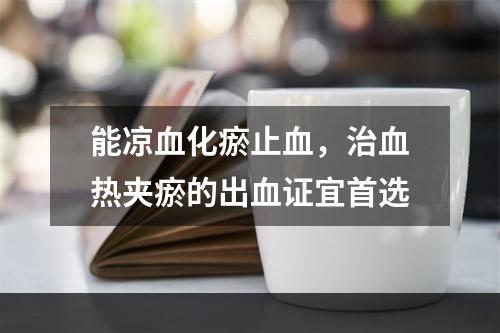 能凉血化瘀止血，治血热夹瘀的出血证宜首选