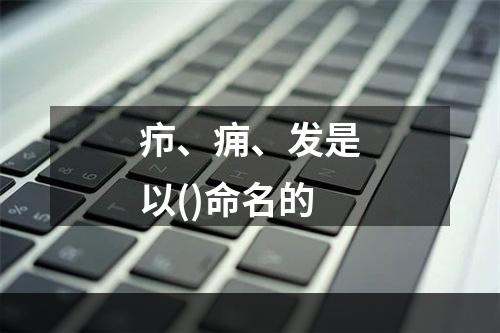 疖、痈、发是以()命名的