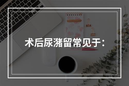 术后尿潴留常见于：