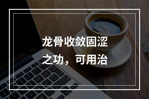 龙骨收敛固涩之功，可用治