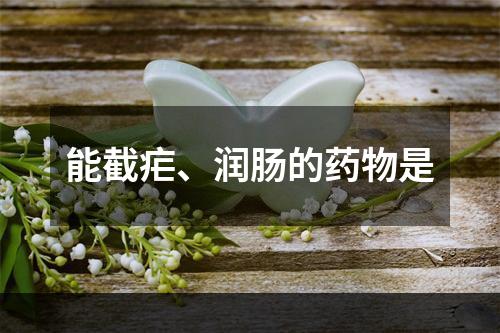 能截疟、润肠的药物是