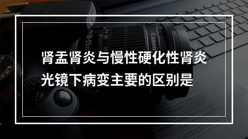 肾盂肾炎与慢性硬化性肾炎光镜下病变主要的区别是