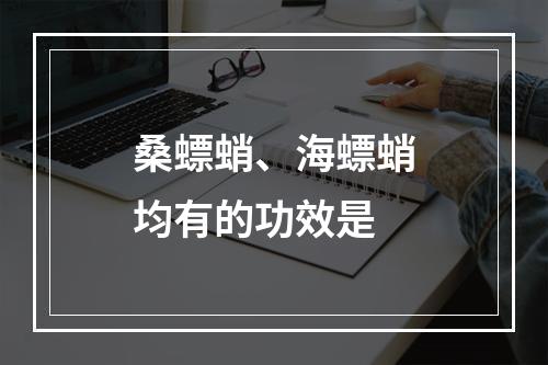 桑螵蛸、海螵蛸均有的功效是