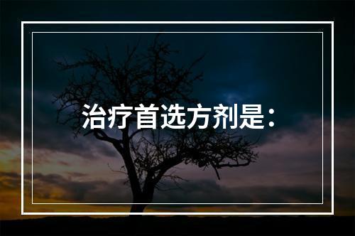 治疗首选方剂是：