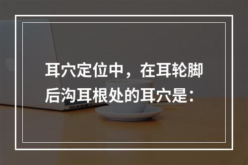 耳穴定位中，在耳轮脚后沟耳根处的耳穴是：