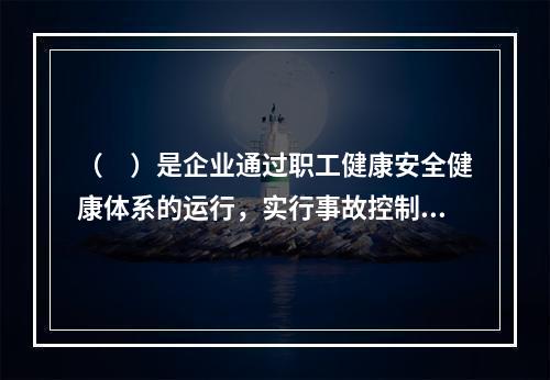 （　）是企业通过职工健康安全健康体系的运行，实行事故控制的开