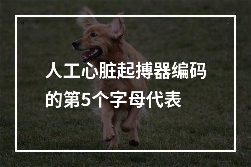 人工心脏起搏器编码的第5个字母代表