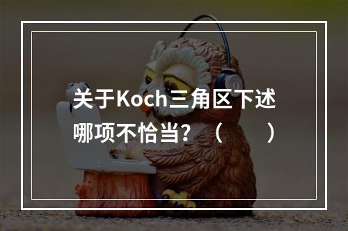 关于Koch三角区下述哪项不恰当？（　　）