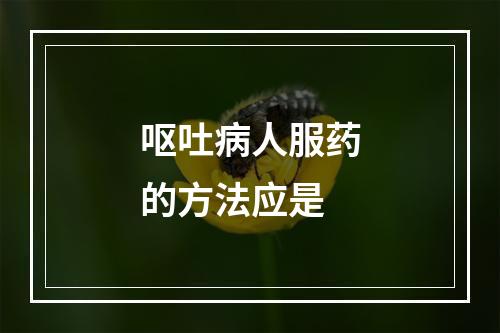 呕吐病人服药的方法应是