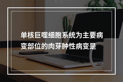 单核巨噬细胞系统为主要病变部位的肉芽肿性病变是