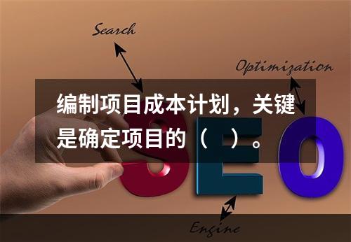 编制项目成本计划，关键是确定项目的（　）。