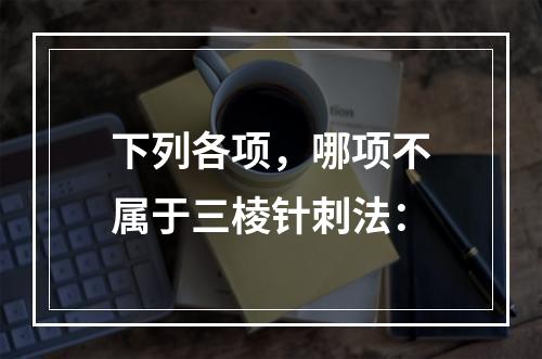 下列各项，哪项不属于三棱针刺法：