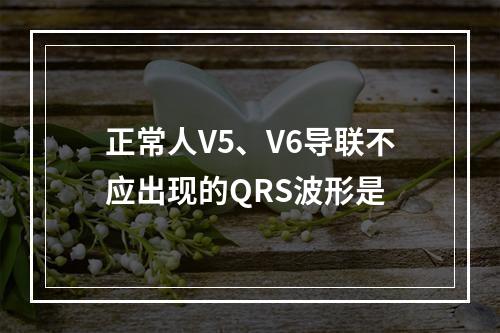 正常人V5、V6导联不应出现的QRS波形是