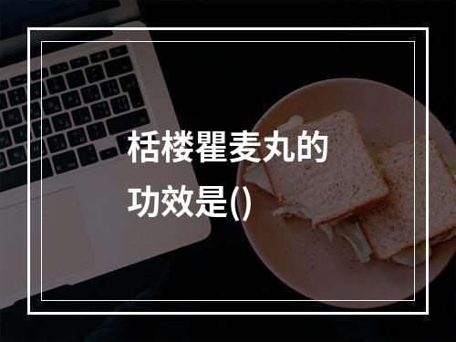 栝楼瞿麦丸的功效是()