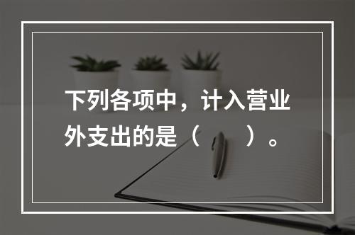 下列各项中，计入营业外支出的是（　　）。