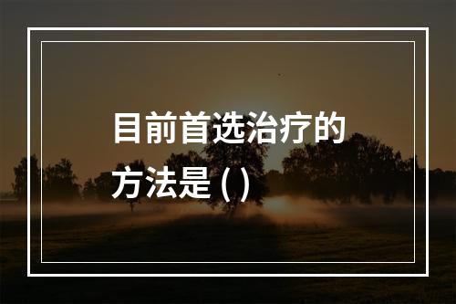 目前首选治疗的方法是 ( )