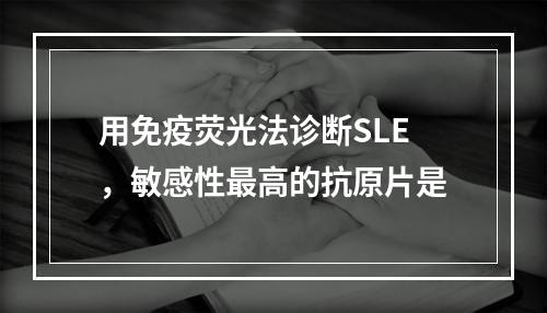 用免疫荧光法诊断SLE，敏感性最高的抗原片是