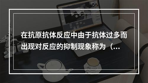 在抗原抗体反应中由于抗体过多而出现对反应的抑制现象称为（）