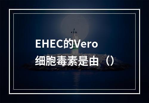 EHEC的Vero细胞毒素是由（）