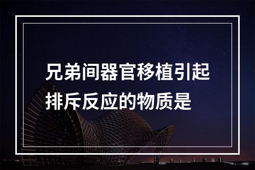 兄弟间器官移植引起排斥反应的物质是