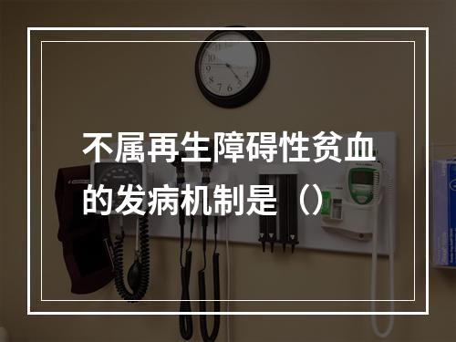 不属再生障碍性贫血的发病机制是（）