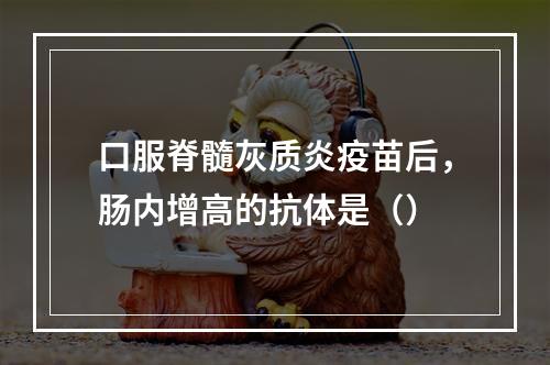 口服脊髓灰质炎疫苗后，肠内增高的抗体是（）