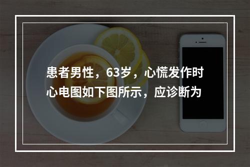 患者男性，63岁，心慌发作时心电图如下图所示，应诊断为