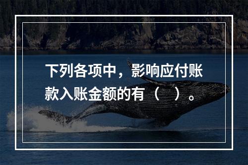 下列各项中，影响应付账款入账金额的有（　）。