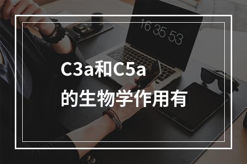 C3a和C5a的生物学作用有