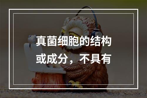 真菌细胞的结构或成分，不具有