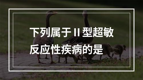 下列属于Ⅱ型超敏反应性疾病的是