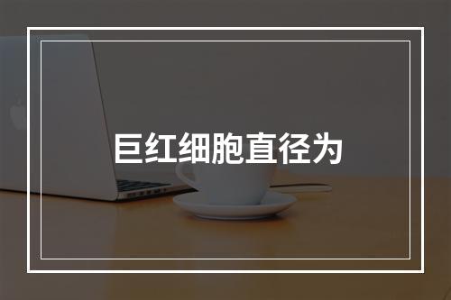 巨红细胞直径为