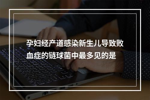 孕妇经产道感染新生儿导致败血症的链球菌中最多见的是