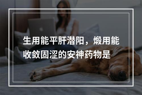 生用能平肝潜阳，煅用能收敛固涩的安神药物是