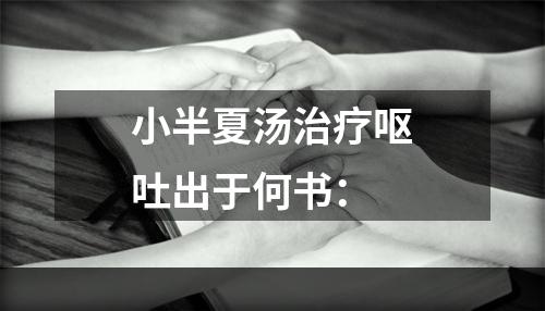 小半夏汤治疗呕吐出于何书：