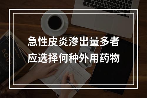 急性皮炎渗出量多者应选择何种外用药物