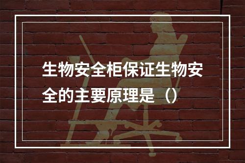 生物安全柜保证生物安全的主要原理是（）