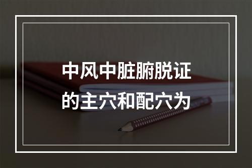 中风中脏腑脱证的主穴和配穴为