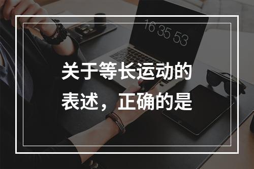 关于等长运动的表述，正确的是